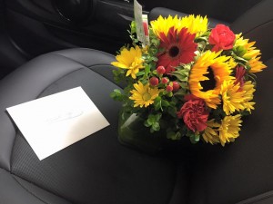 Flowers for the school office staff