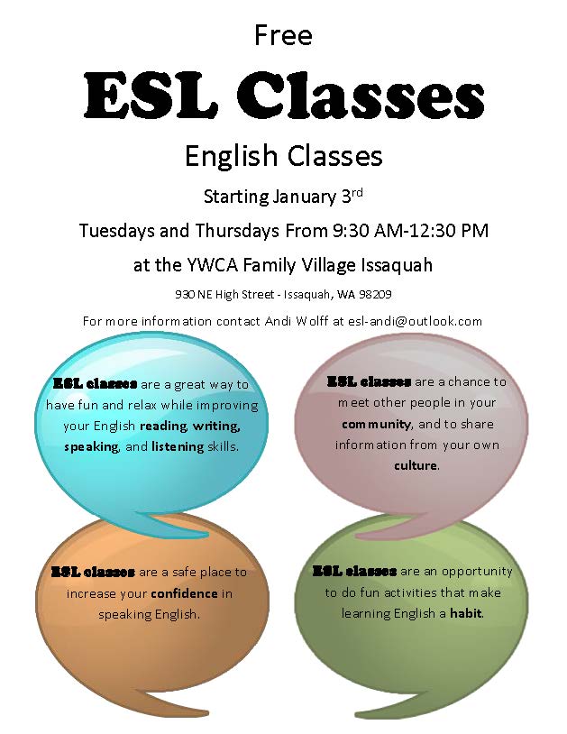 english as a second language classes free