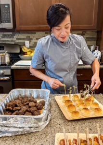 Chef Kim Ngo cooking